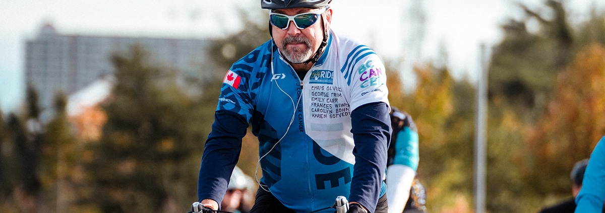 Rob McLeod gearing up to ride in the 2022 BMO Ride for Cancer event.